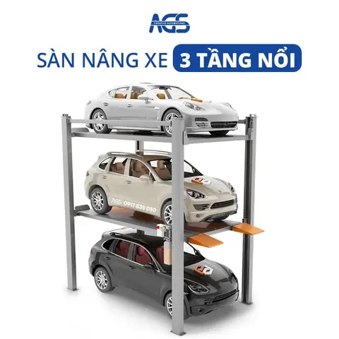 Sàn Nâng Ô Tô 3 Tầng Nổi Ags - X3 Diện Tích Gara/bãi Đậu Xe Sàn Nâng Ô Tô 3 Tầng Nổi Ags - X3 Diện Tích Gara/bãi Đậu Xe