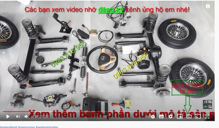 Bộ Kít Ô Tô Điện 4 Bánh – Chế Xe 4 Bánh – Xedienmotordien