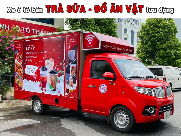 Xe Ô Tô Bán Trà Sữa Và Đồ Ăn Vặt Lưu Động