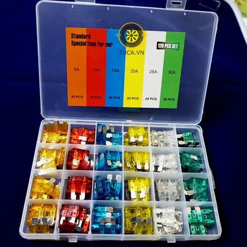 Hộp Cầu Chì Ô Tô 6 Loại, 120 Chiếc - Dụng Cụ Sửa Chữa Ô Tô, Xe Máy Hộp Cầu Chì Ô Tô 6 Loại, 120 Chiếc - Dụng Cụ Sửa Chữa Ô Tô, Xe Máy