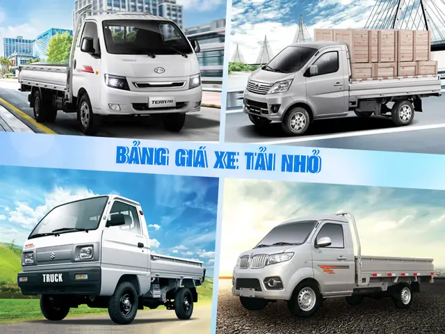 Bảng Giá Xe Tải Nhỏ Cập Nhật Tháng 12/2025 Mới Nhất Bảng Giá Xe Tải Nhỏ Cập Nhật Tháng 12/2025 Mới Nhất