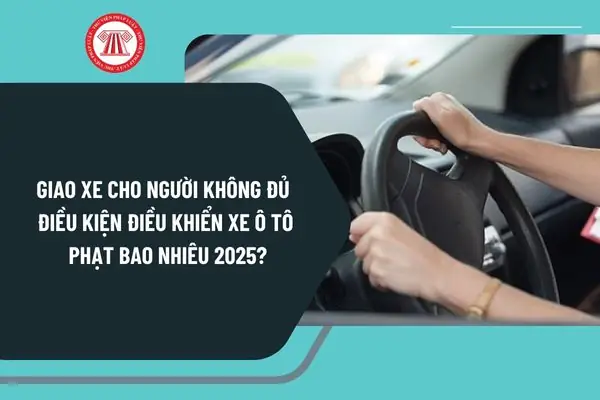 Giao Xe Cho Người Không Đủ Điều Kiện Điều Khiển Xe Ô Tô 2025 Phạt ...
