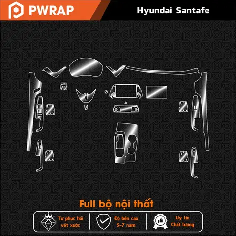 Bộ Dán Ppf Nội Thất Ô Tô Hyundai Santafe 2019 – 2020
