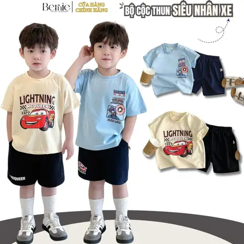 Set Bộ Tay Ngắn Bé Trai Áo Thun Zaclang Họa Tiết Siêu Nhân Và Xe Ô Tô ... Set Bộ Tay Ngắn Bé Trai Áo Thun Zaclang Họa Tiết Siêu Nhân Và Xe Ô Tô ...