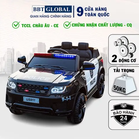 Xe Ô Tô Điện Cảnh Sát Cho Bé Us911b - Baby Của Tôi Xe Ô Tô Điện Cảnh Sát Cho Bé Us911b - Baby Của Tôi