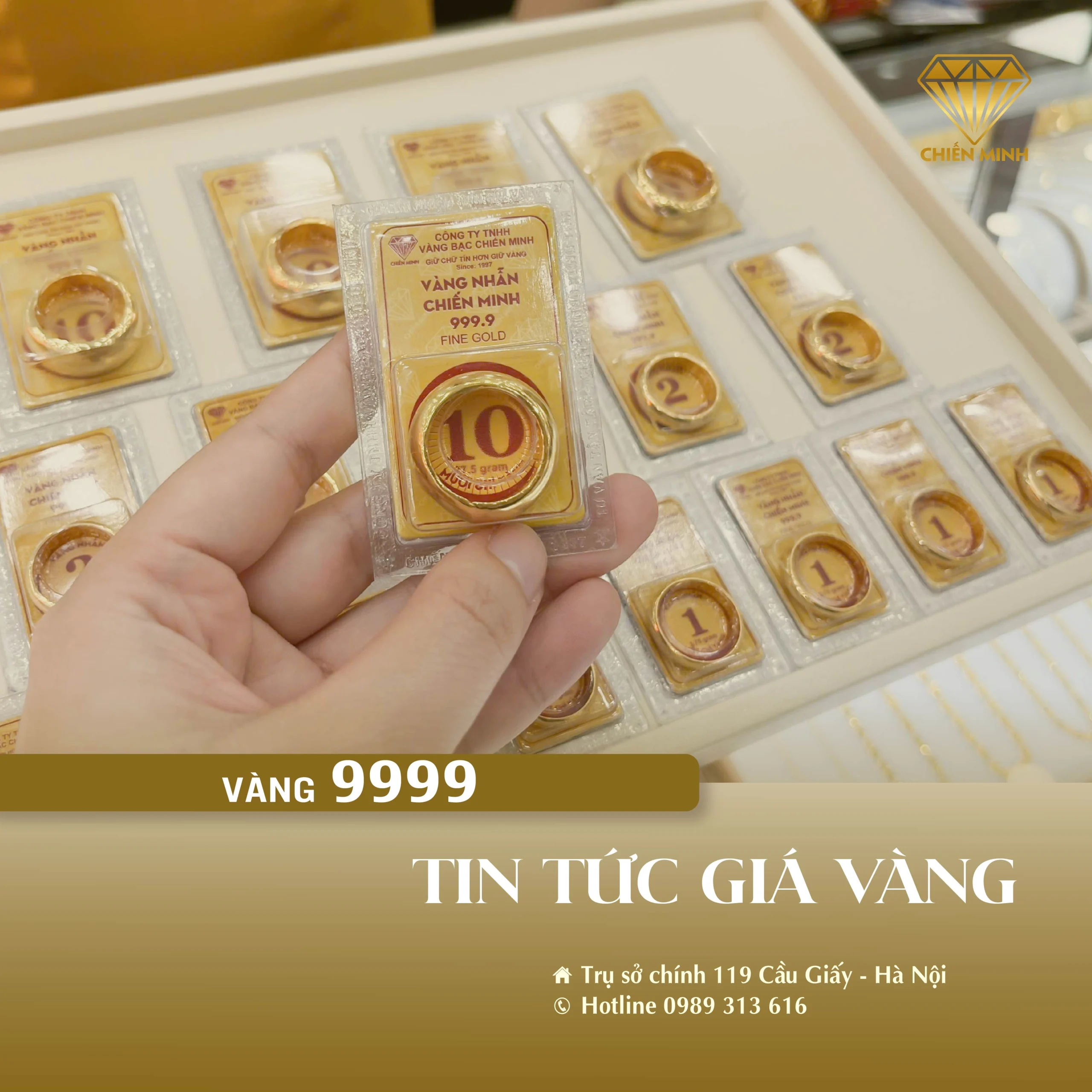 Biểu đồ biến động giá vàng