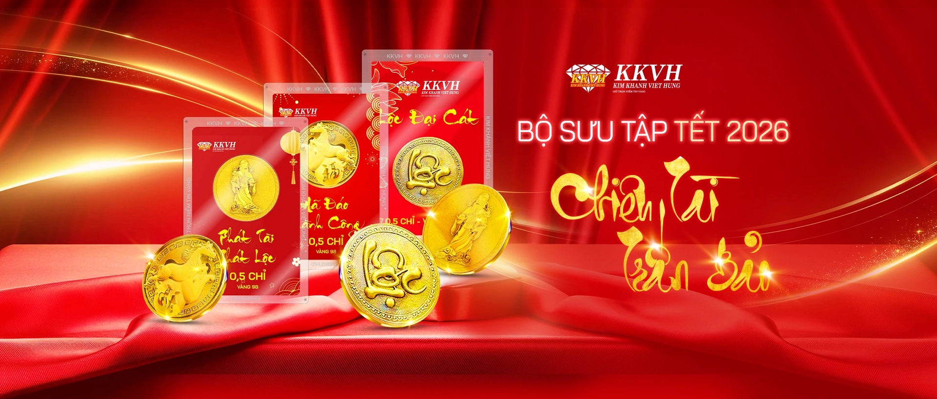 Bộ sưu tập trang sức vàng đa dạng của Kim Khánh Việt Hùng