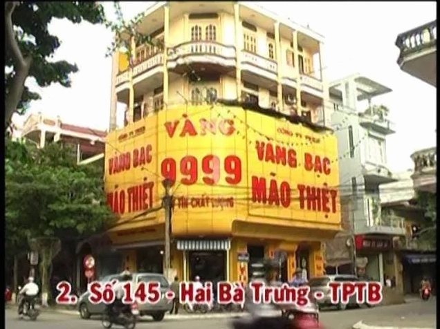 Tiệm vàng Mão Thiệt Thái Bình trưng bày sản phẩm