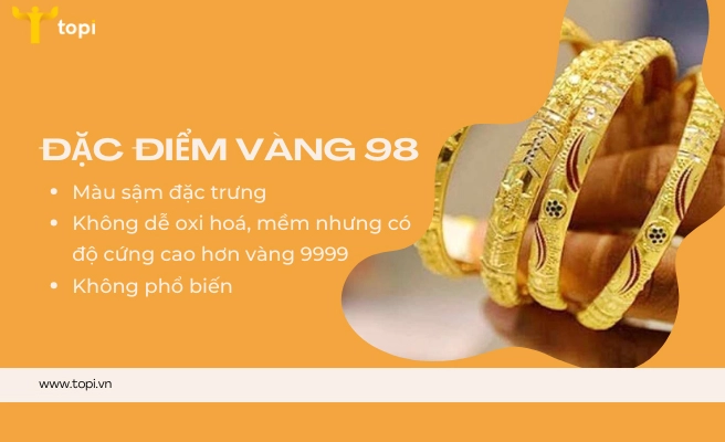 Vàng 980 có phải vàng 9999 không? Phân tích chi tiết 2026 Đặc điểm của vàng 98