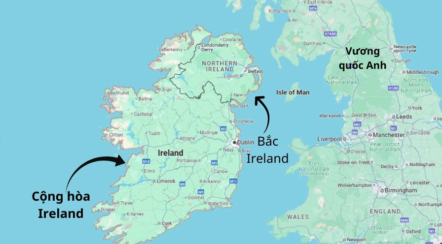 Ireland là nước nào? Khám phá Đảo Ngọc Xanh Bản đồ Cộng hòa Ireland