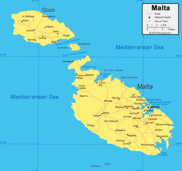 Malta Là Nước Nào? Khám Phá Quốc Đảo Địa Trung Hải (2026) Bản đồ vị trí của Malta