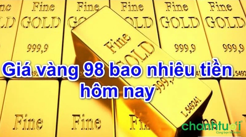 Biểu đồ giá vàng 98 theo giờ