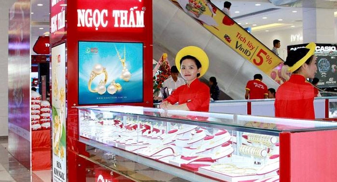 Biểu đồ giá vàng Công ty Ngọc Thẫm hôm nay