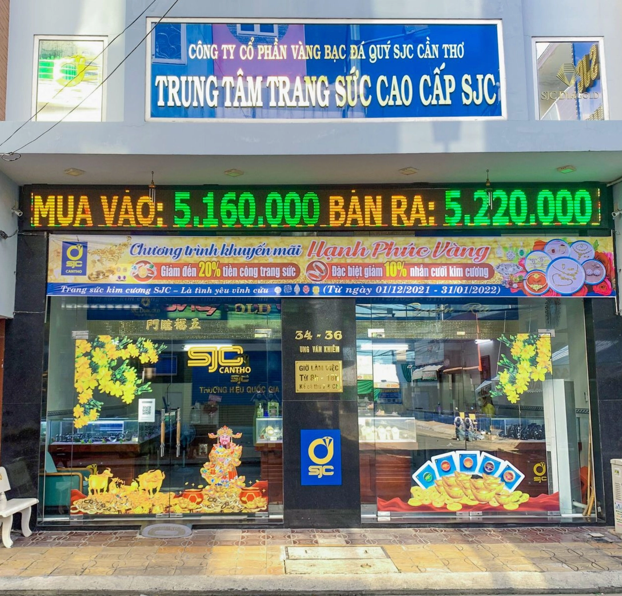 Biểu đồ giá vàng SJC Cần Thơ