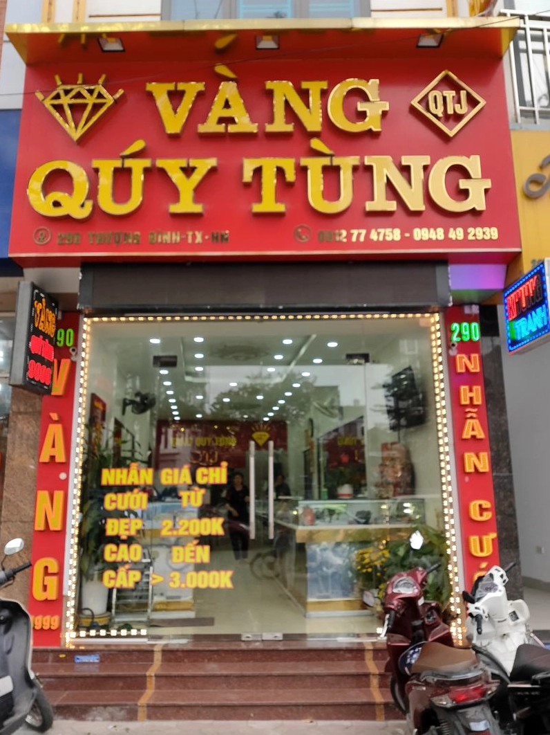 Các mẫu trang sức vàng tại Tiệm Vàng Quý Tùng