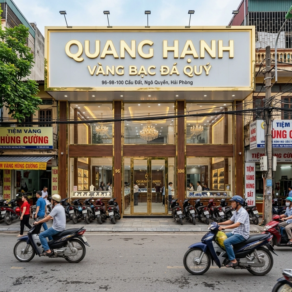Cửa hàng Vàng Quang Hạnh với nhiều mẫu mã