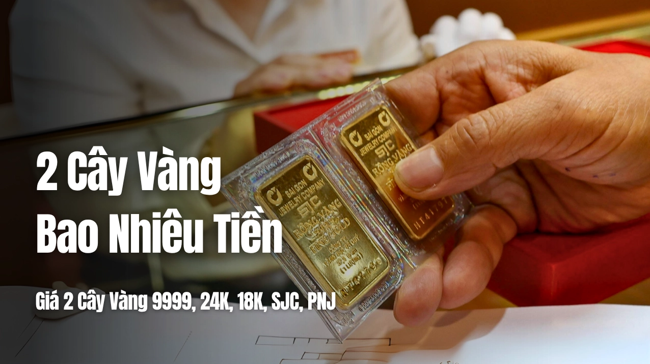 Giá trị của 2 cây vàng theo thời điểm