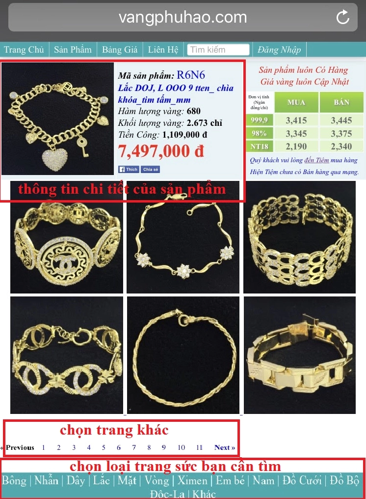Người dân xem xét vàng tại quầy giao dịch Phú Hào