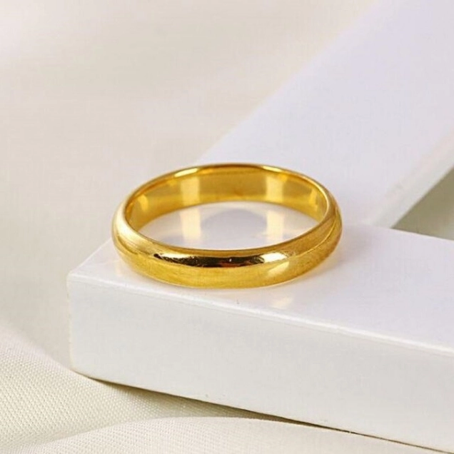 Nhẫn trơn 1 chỉ vàng trắng kiểu dáng thanh mảnh